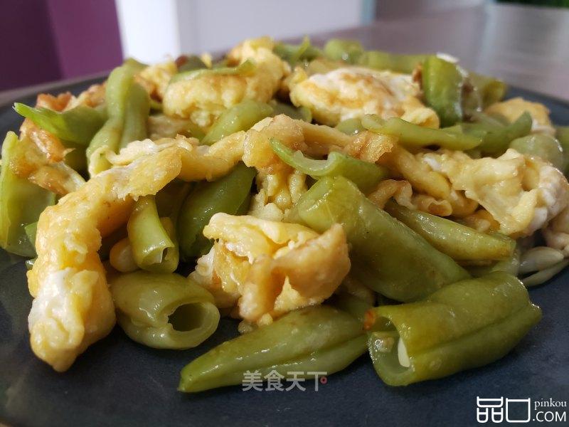 四季豆炒鸡蛋