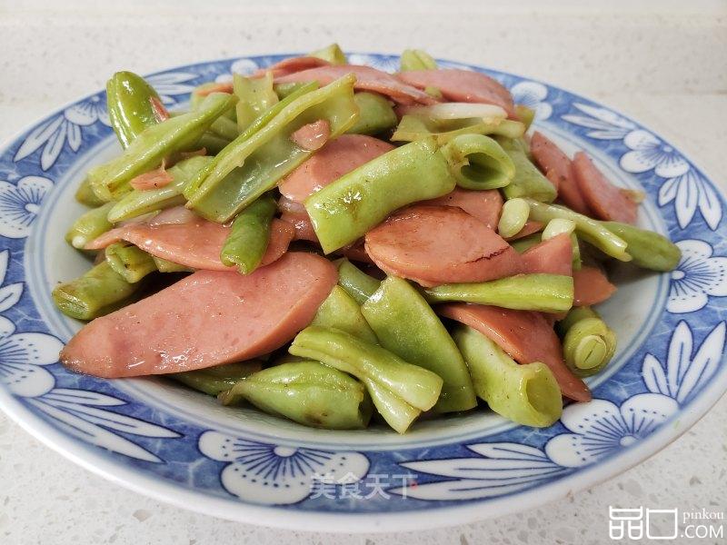 四季豆炒火腿肠