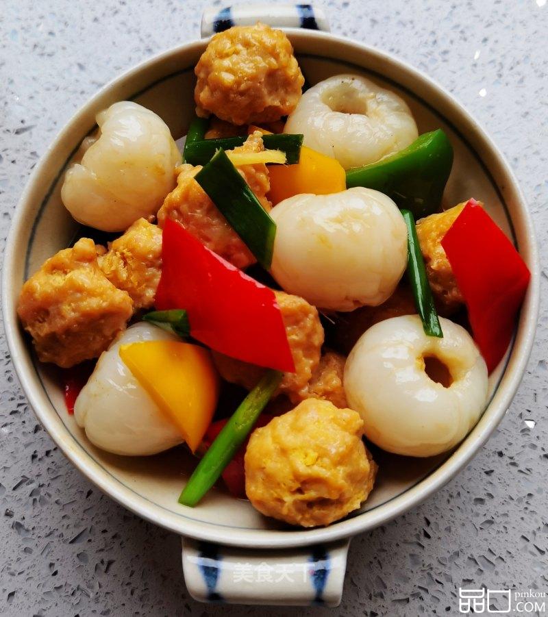 荔枝鸡肉丸