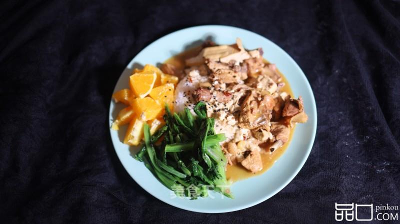 红烧鸡肉豆腐盖烧饭