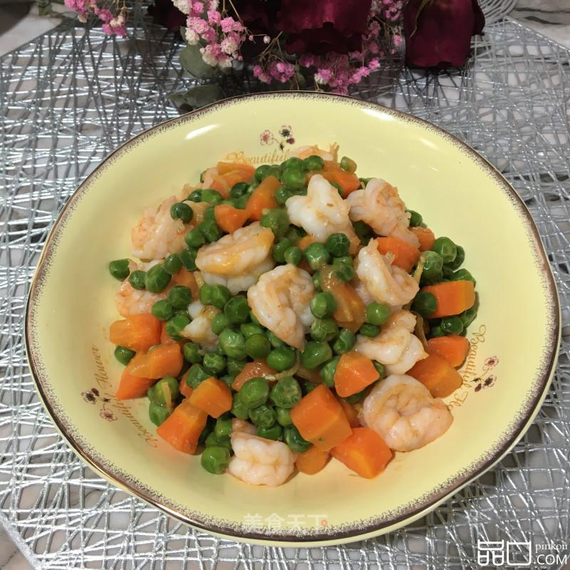 虾仁炒双色丁
