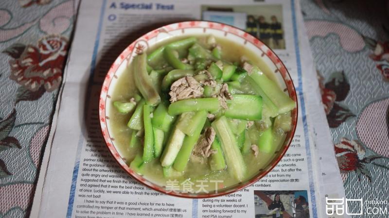 肉片炒丝瓜