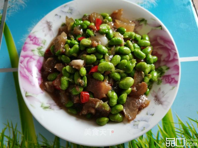 毛豆米炒牛筋