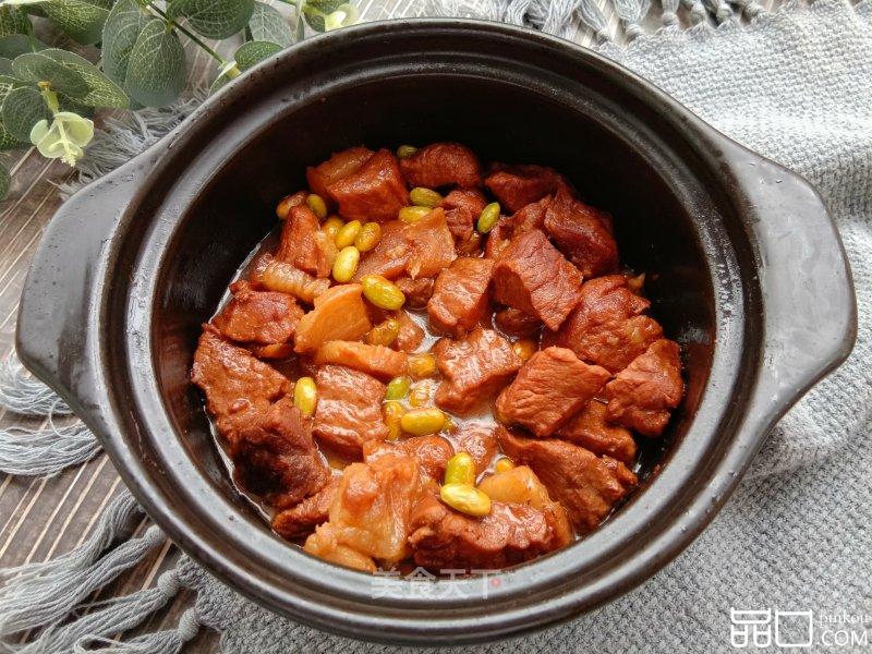 砂锅毛豆猪肉
