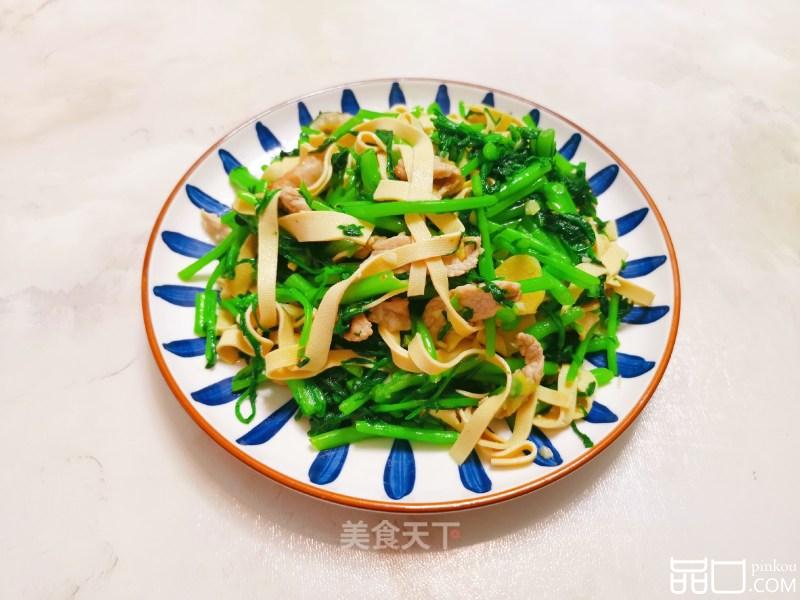茼蒿炒干豆腐丝