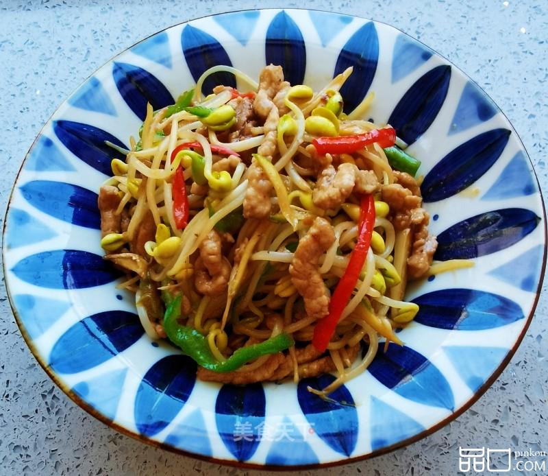 银芽炒肉丝