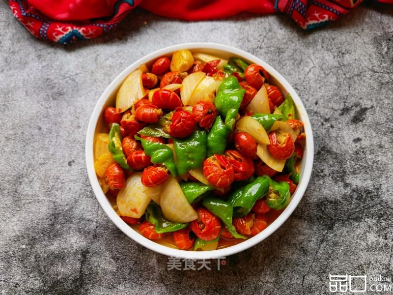 螺丝椒洋葱炒虾尾