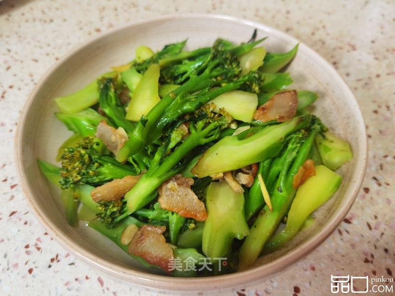 猪油渣炒芥兰花