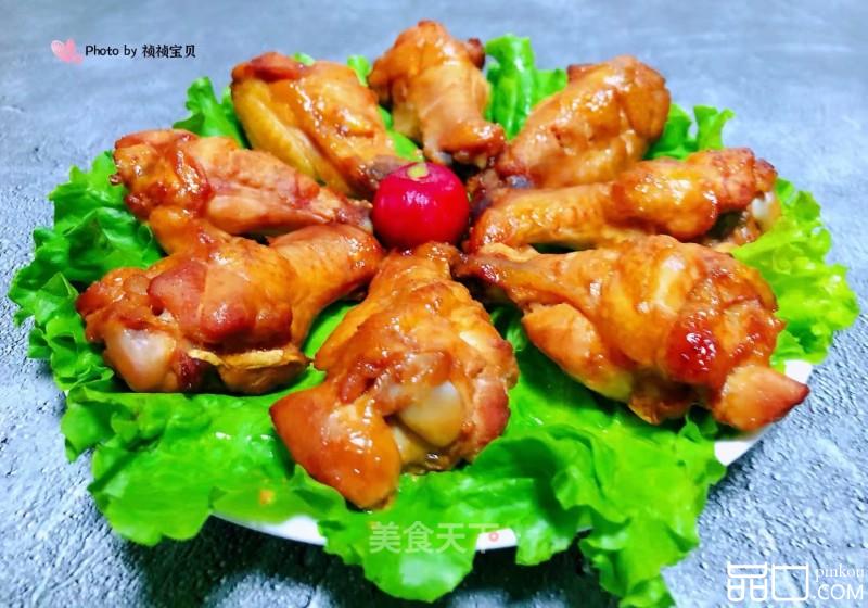 奥尔良烤鸡腿根#萌系美食#