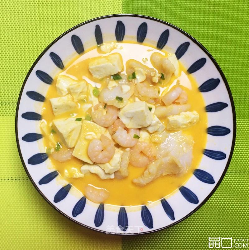 咸蛋黄虾仁鱼片豆腐