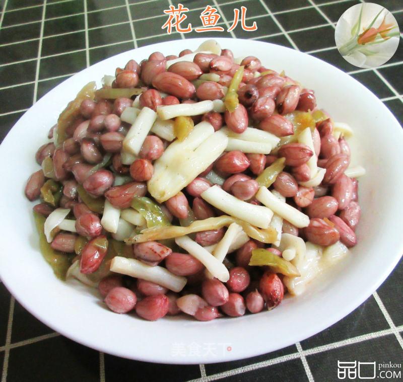 榨菜丝海鲜菇炒花生