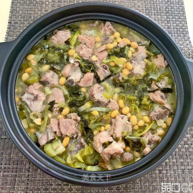 酸菜黄豆排骨煲