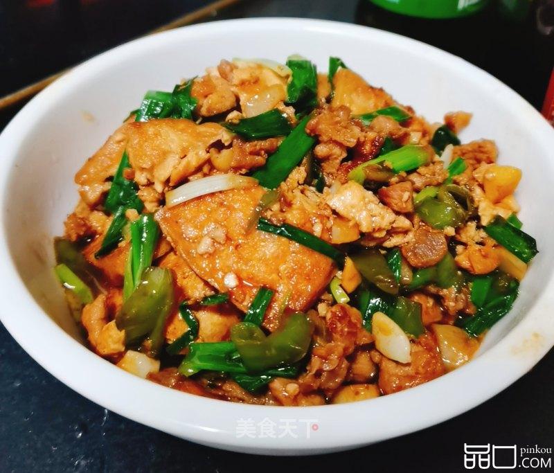 家常香葱豆腐，特别下饭哦