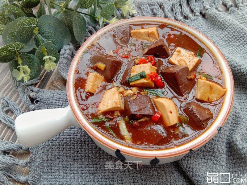 麻辣猪血豆腐
