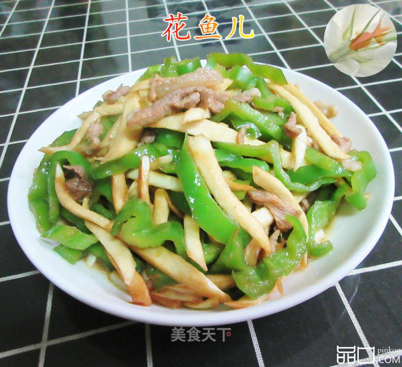肉丝青椒炒茭白