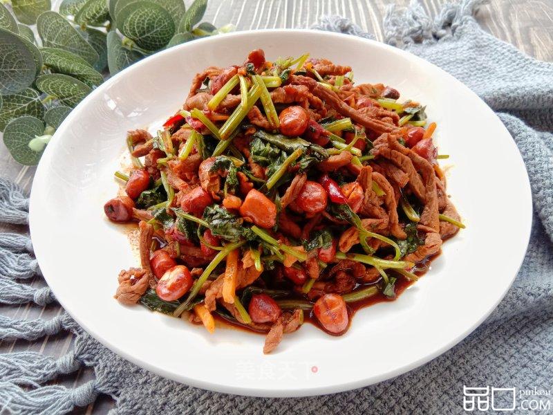 姜丝香菜炒肉丝