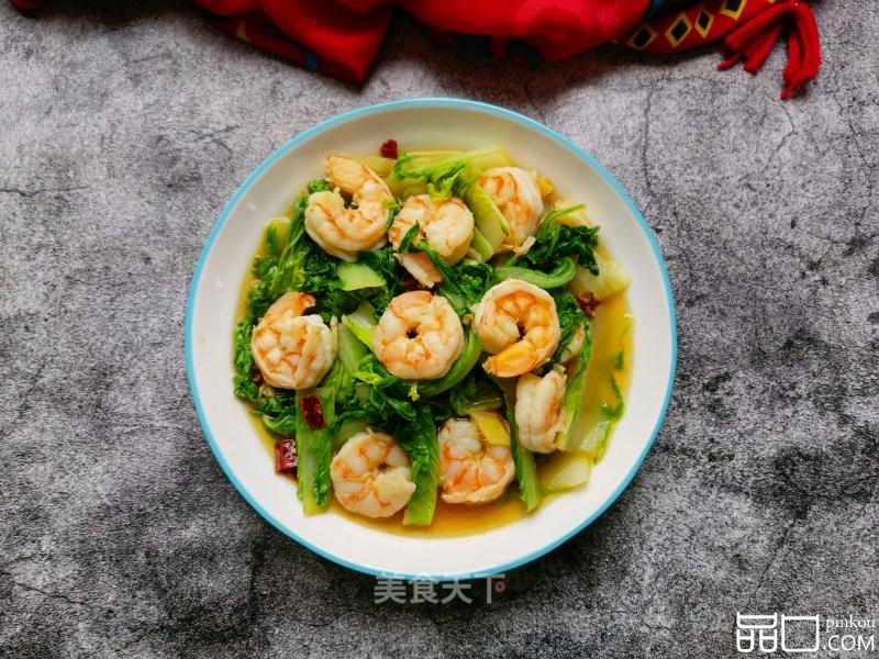 小白菜炒虾仁