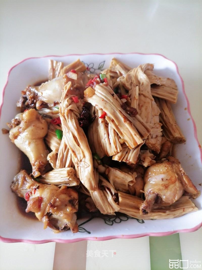 鸡腿烧腐竹