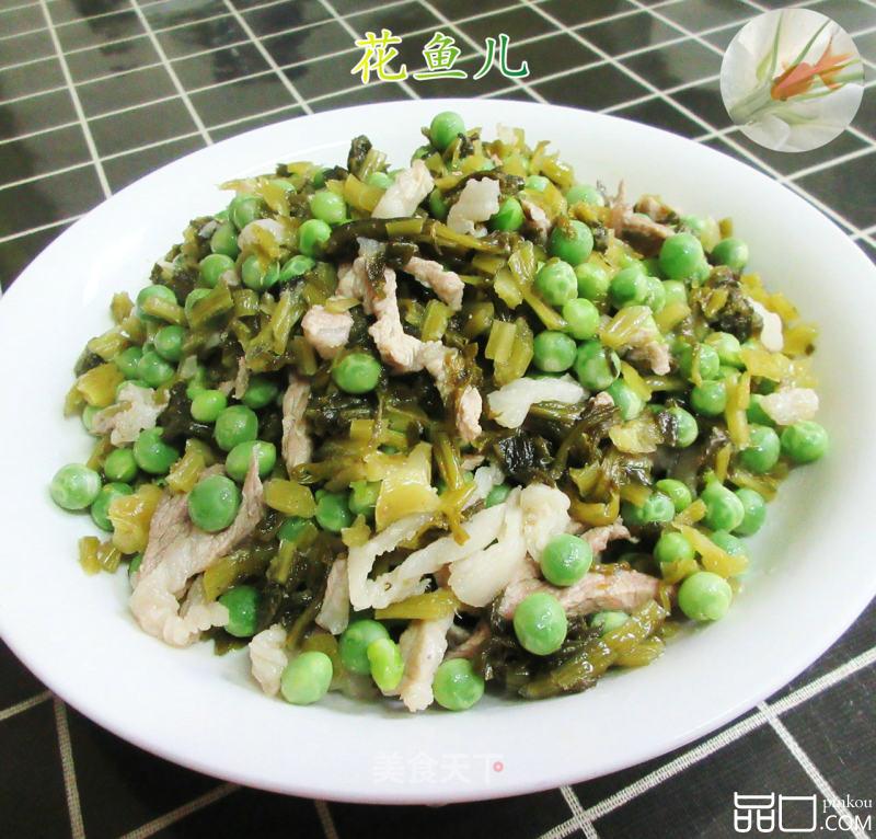 肉丝咸菜炒罗汉豆