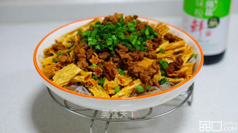 蒜蓉肉末蒸腐竹
