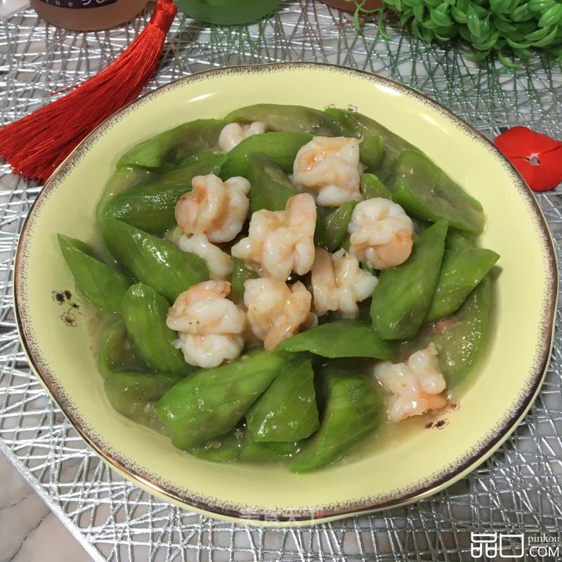 虾球炒丝瓜