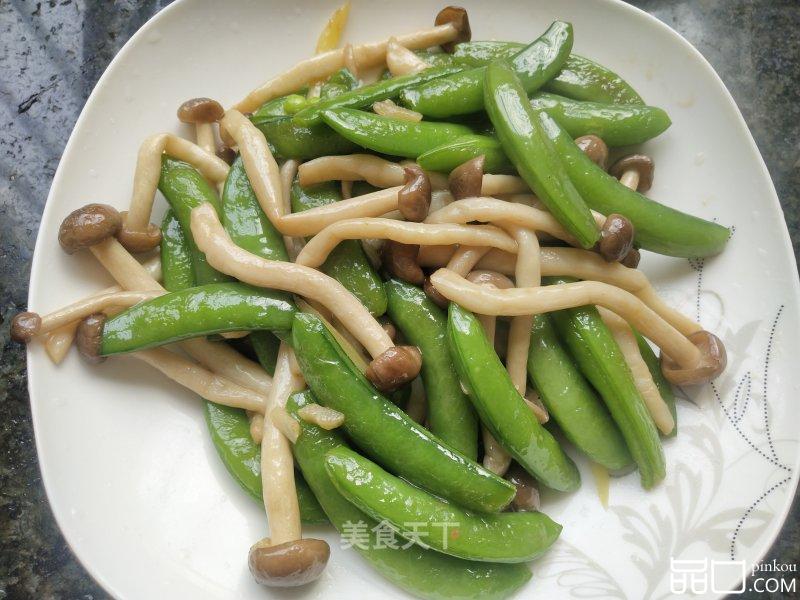 蟹味菇炒甜豆