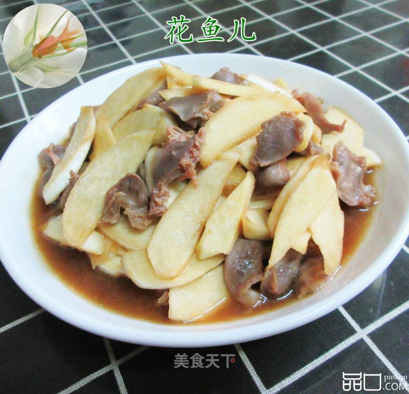 茭白炒鸡胗