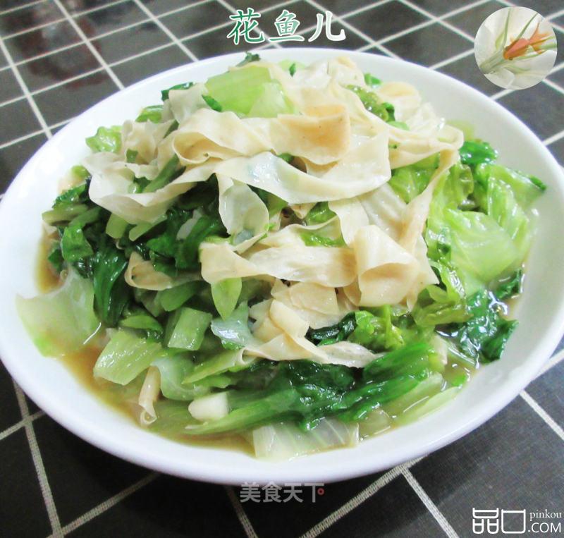 生菜炒豆腐皮