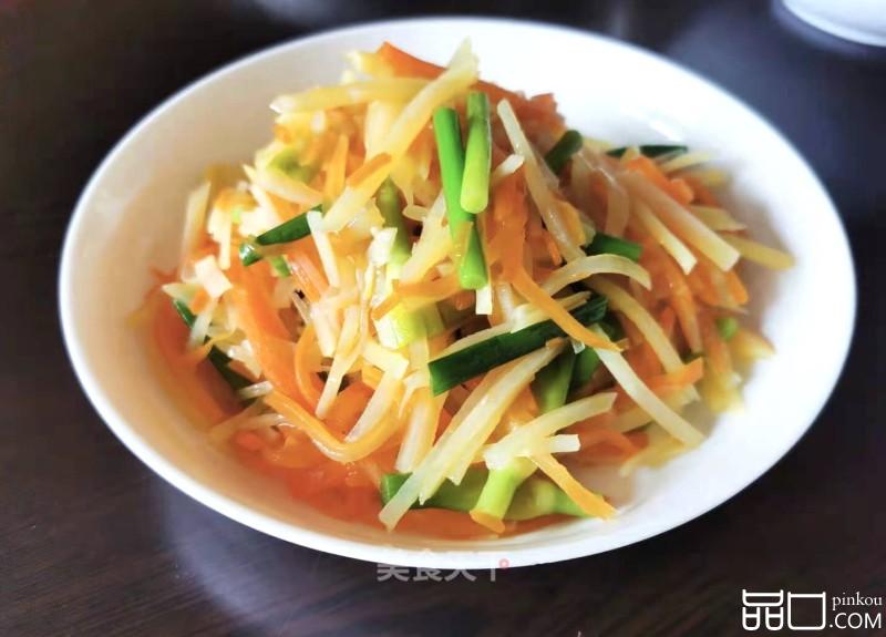 蒜苔炒双丝