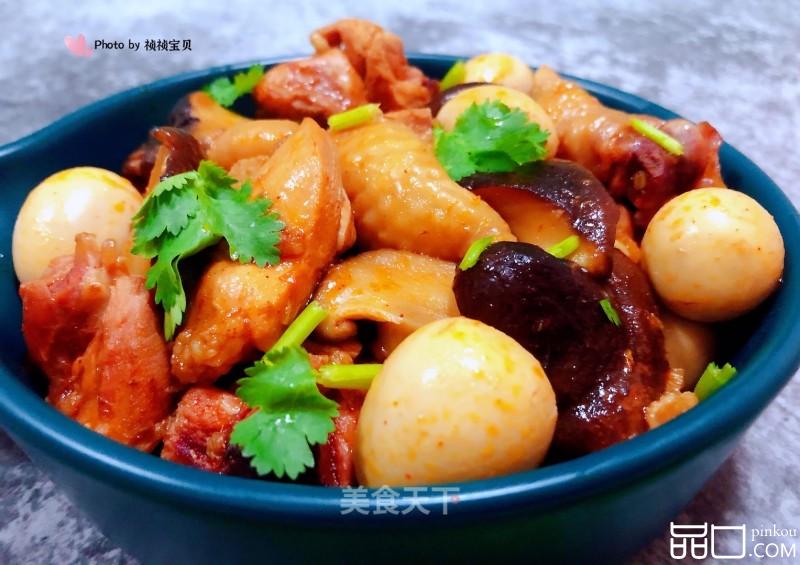 香菇鹌鹑蛋炖鸡腿