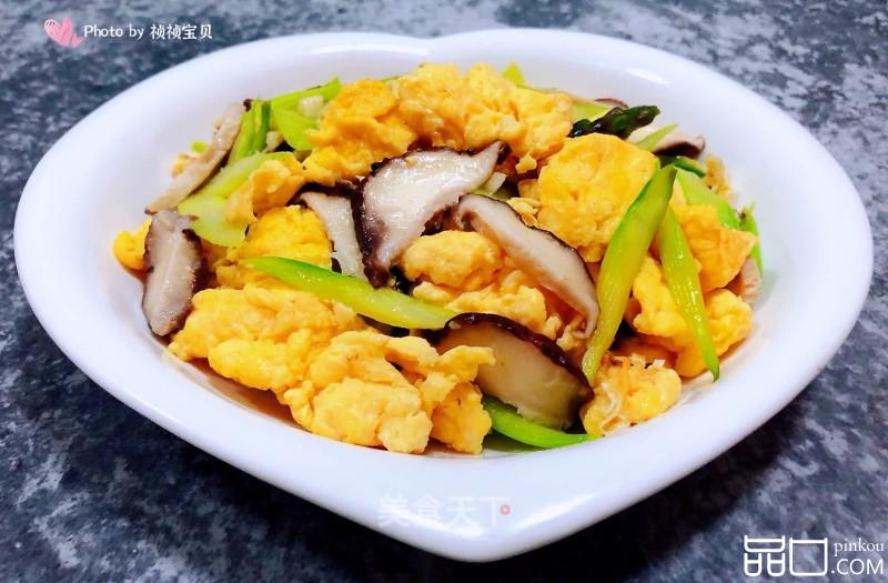 芦笋香菇炒鸡蛋#家常小炒#