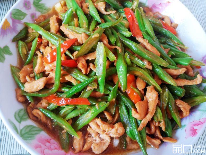 四季豆鸡丝
