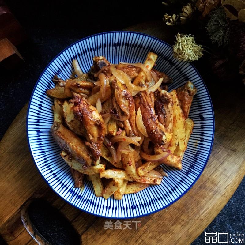 孜然鸡翅土豆条