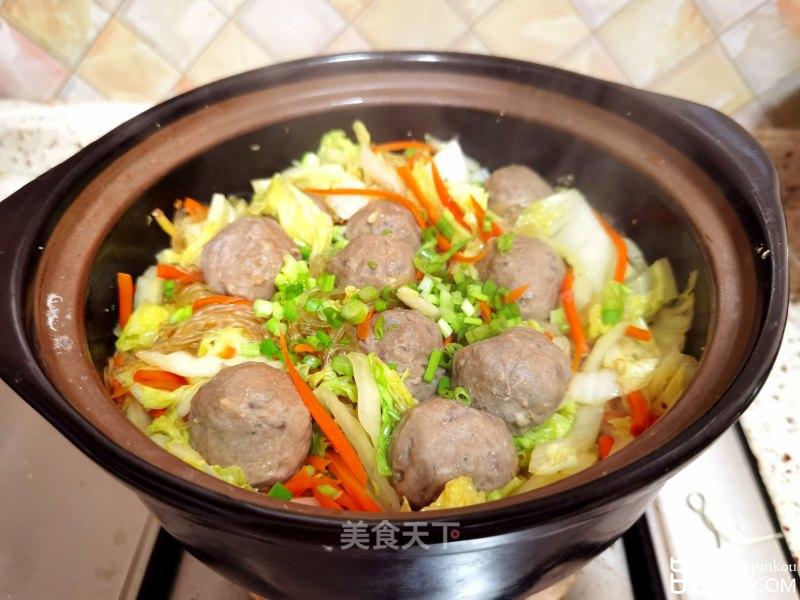 白菜粉丝肉丸煲