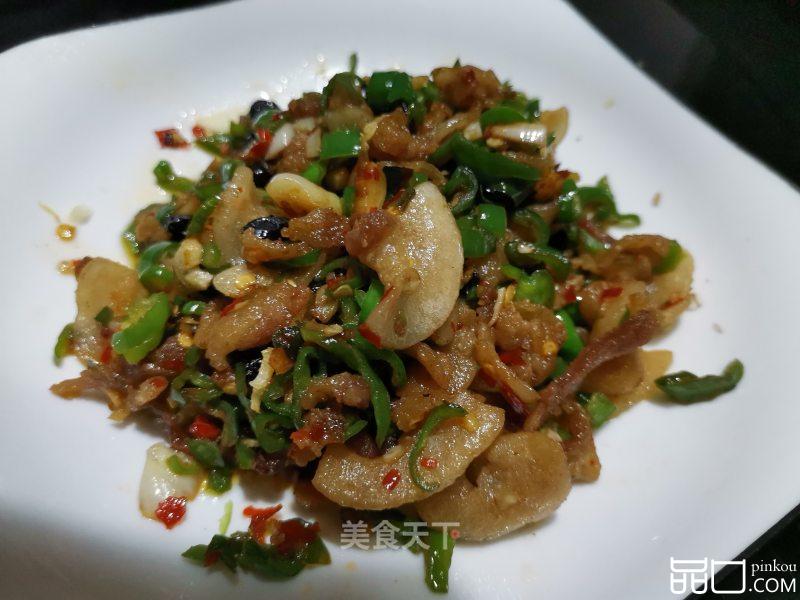 豆豉辣椒炒油渣