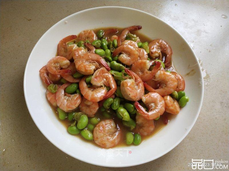 鲜虾焖毛豆