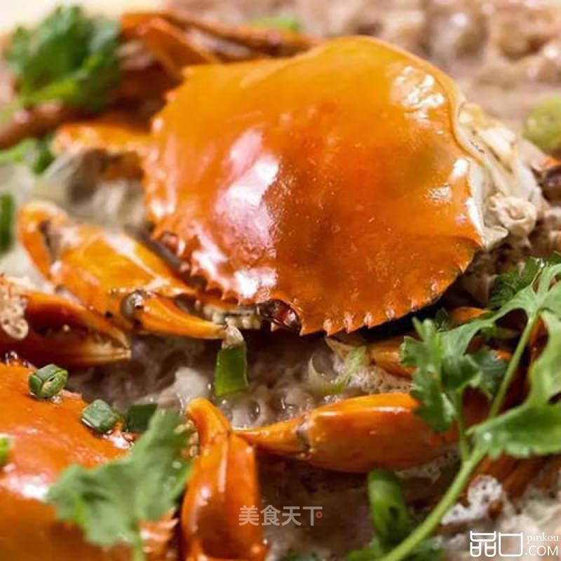膏蟹蒸肉饼