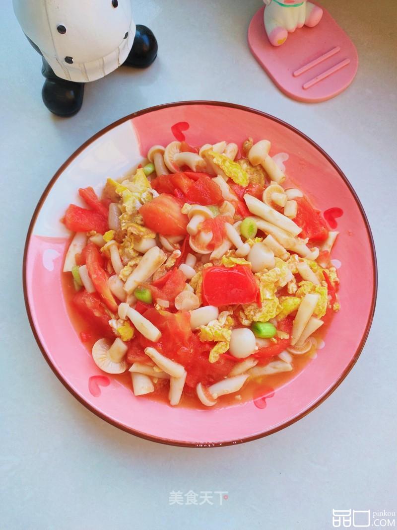 白玉菇西红柿炒鸡蛋