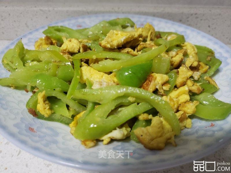 青椒丝炒鸭蛋