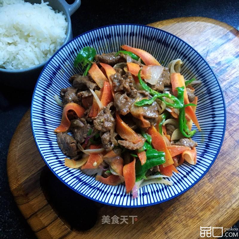 洋葱红萝卜炒牛肉