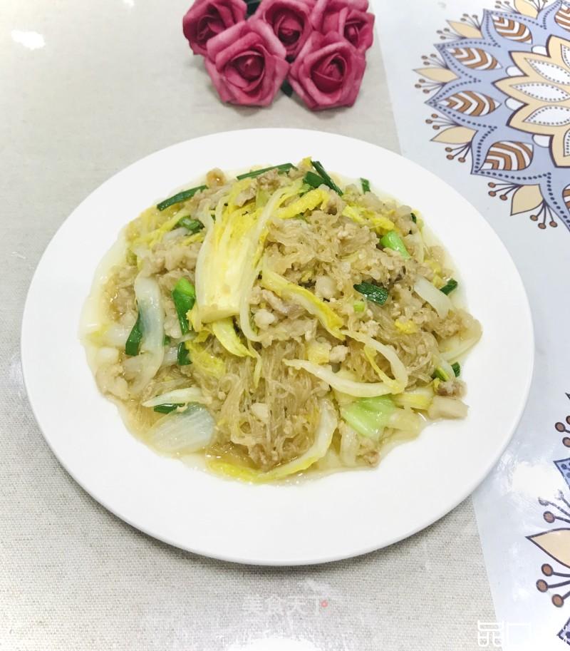 肉末粉丝炒娃娃菜