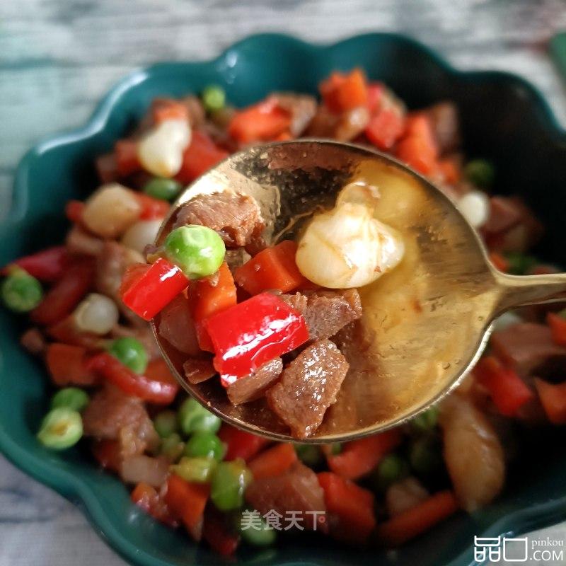 肉丁薤白炒豌豆
