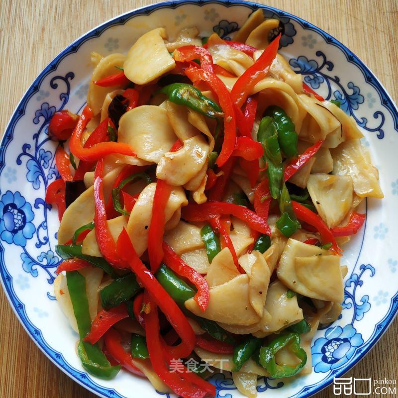 青红椒炒杏鲍菇