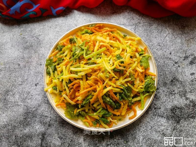 胡萝卜土豆蒸芹菜叶