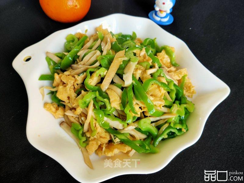 青椒杏鲍菇炒鸡蛋