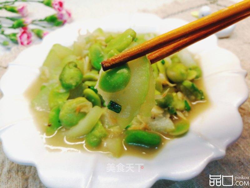 瓠瓜虾米炒豆瓣