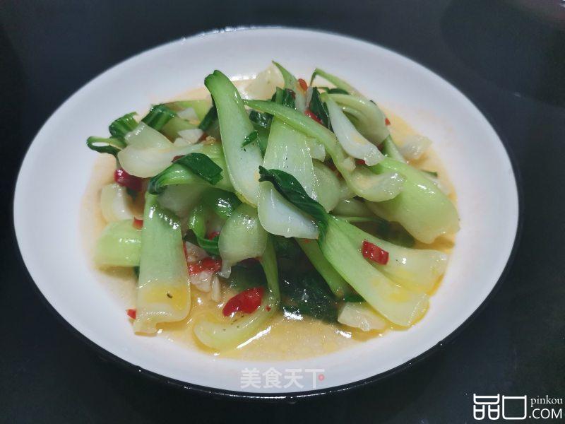 蒜蓉红辣椒炒上海青