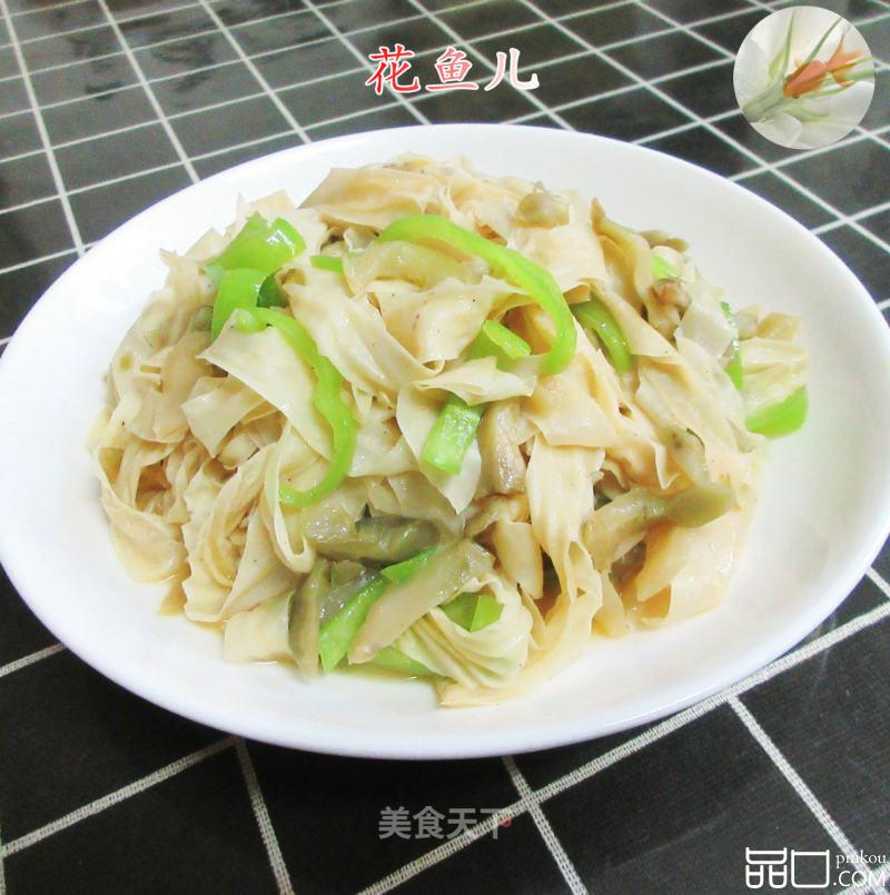 青椒榨菜丝炒豆腐皮