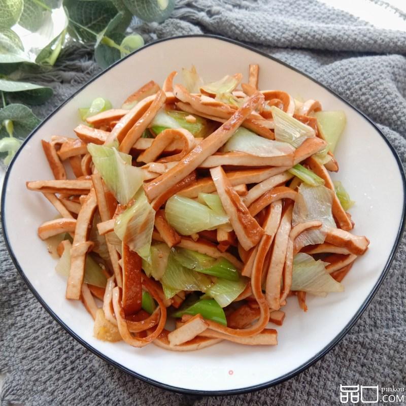 大葱炒香干