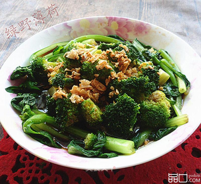 蒜香菜芯西兰花